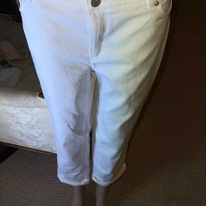 Est Denium  skinny crop size 12 white nwt